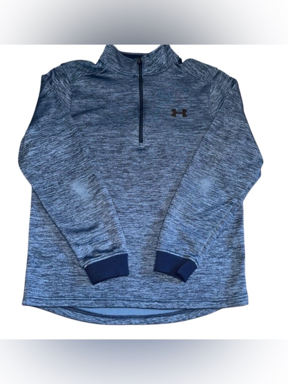 Under Armour ColdGear Blue Quarter Zip Men’s Small Slim Fit Warm Athletic Top